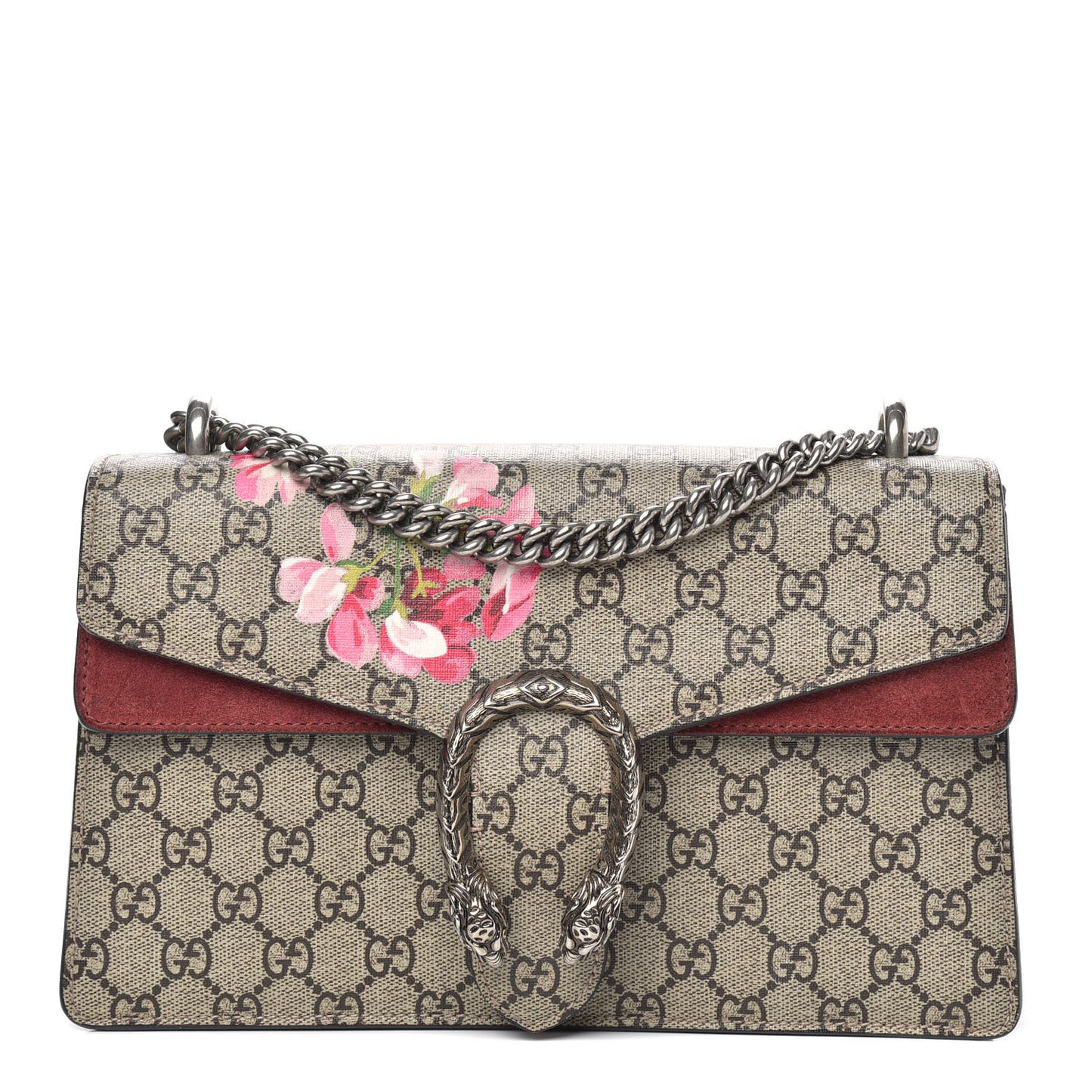 GG Supreme Monogram Blooms Small Dionysus Shoulder Bag Beige Multicolor Dry Rose