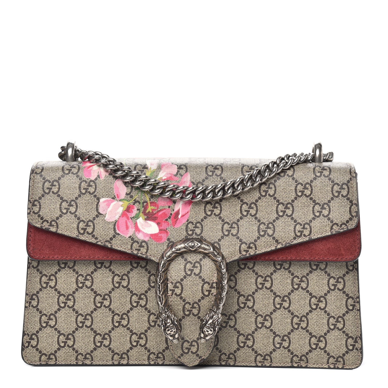 Gucci GG Supreme Monogram Blooms Small Dionysus Shoulder Bag Beige Multicolor Dry Rose 1 of 13