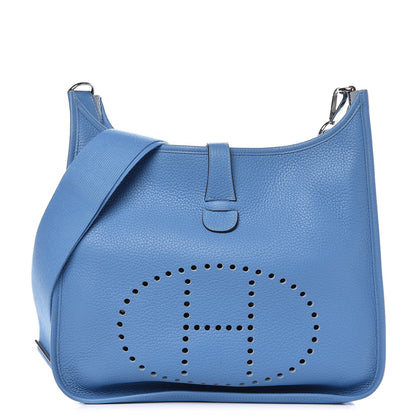 Hermes Taurillon Clemence Evelyne III GM Bleu Paradis 1 of 9