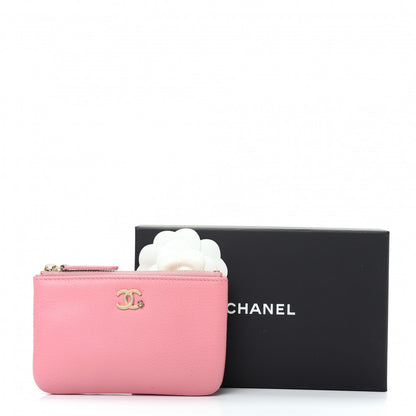 Chanel Goatskin Small CC Clover Cosmetic Case Pink 10 of 10