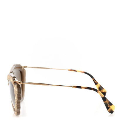 Miu Miu Metal Crystal Cat Eye Sunglasses SMU04Q Gold 3 of 9