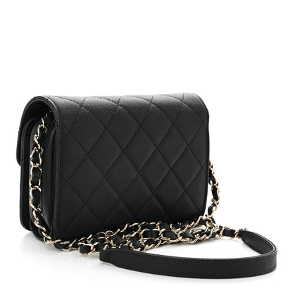 Chanel Caviar Quilted Like A Wallet Flap Black 3 of 10