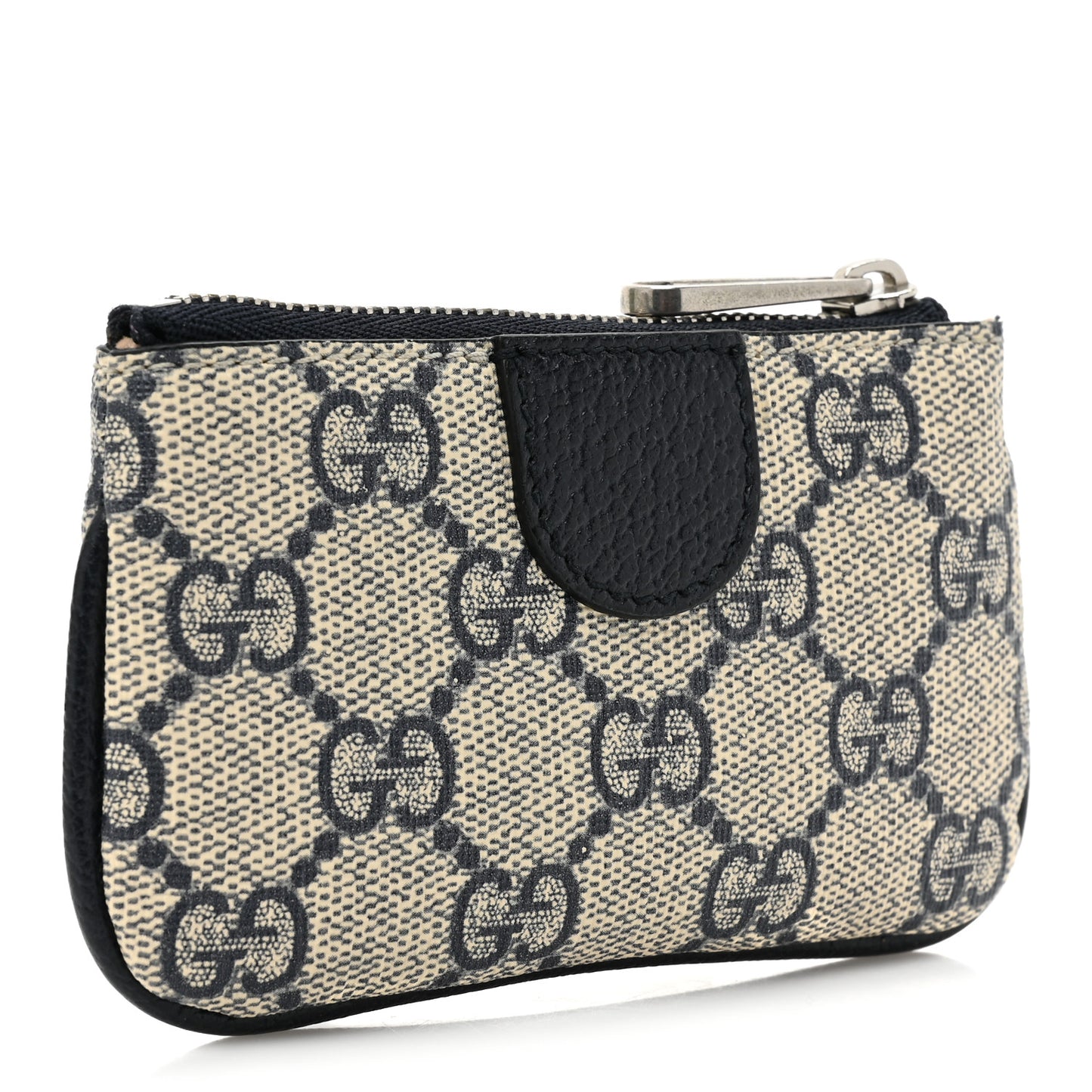 GG Supreme Monogram Web Ophidia Key Case Beige Blue