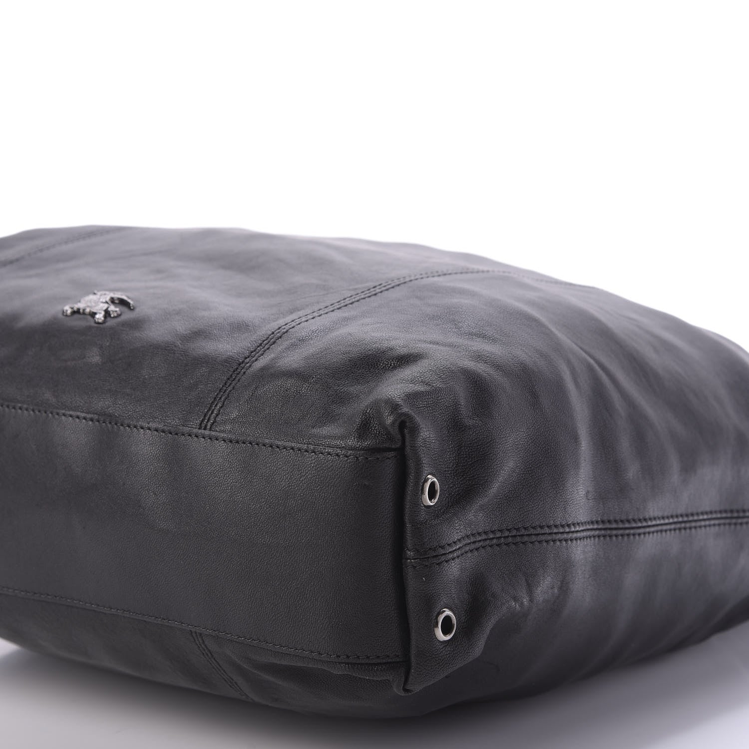 Burberry Calfskin Cinch Cord Shoulder Bag Black 7 of 8