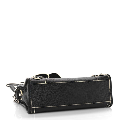 Balenciaga Supple Grained Calfskin Classic Silver Hardware Highlight Mini City Black 4 of 9