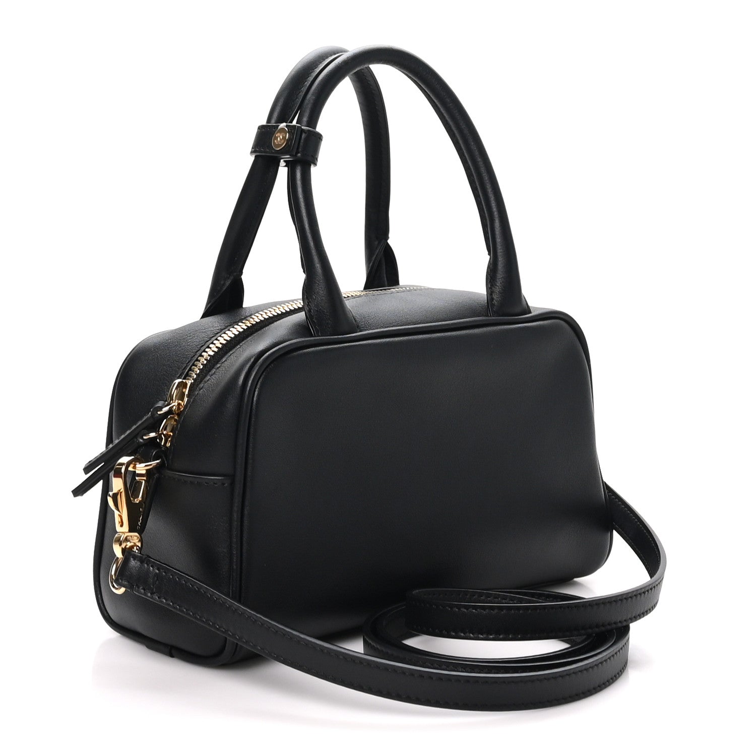 Chanel Calfskin Small Perfect Bowling Bag Black 3 of 11