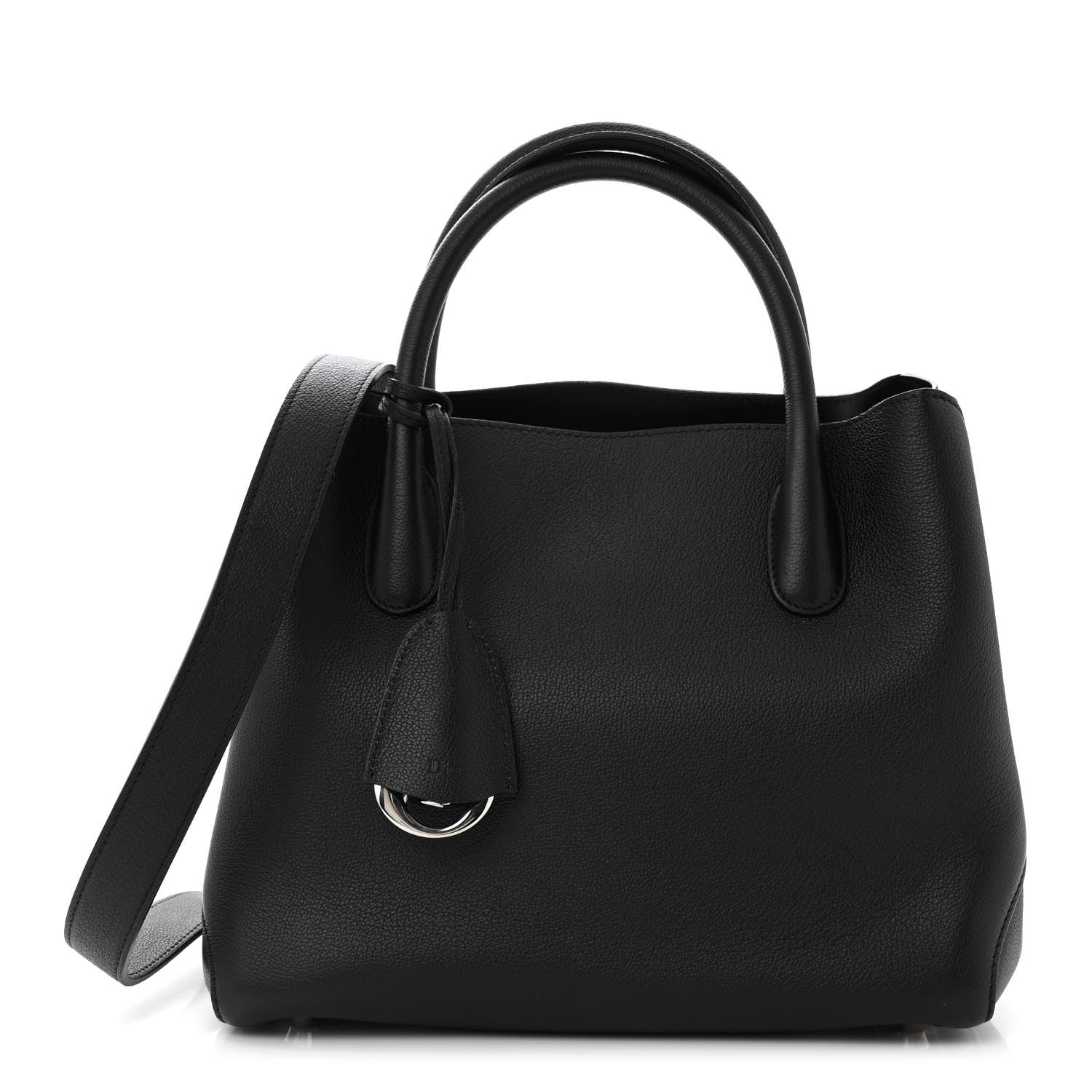 Christian Dior Supple Grained Calfskin Medium Open Bar Tote Black 1 of 11