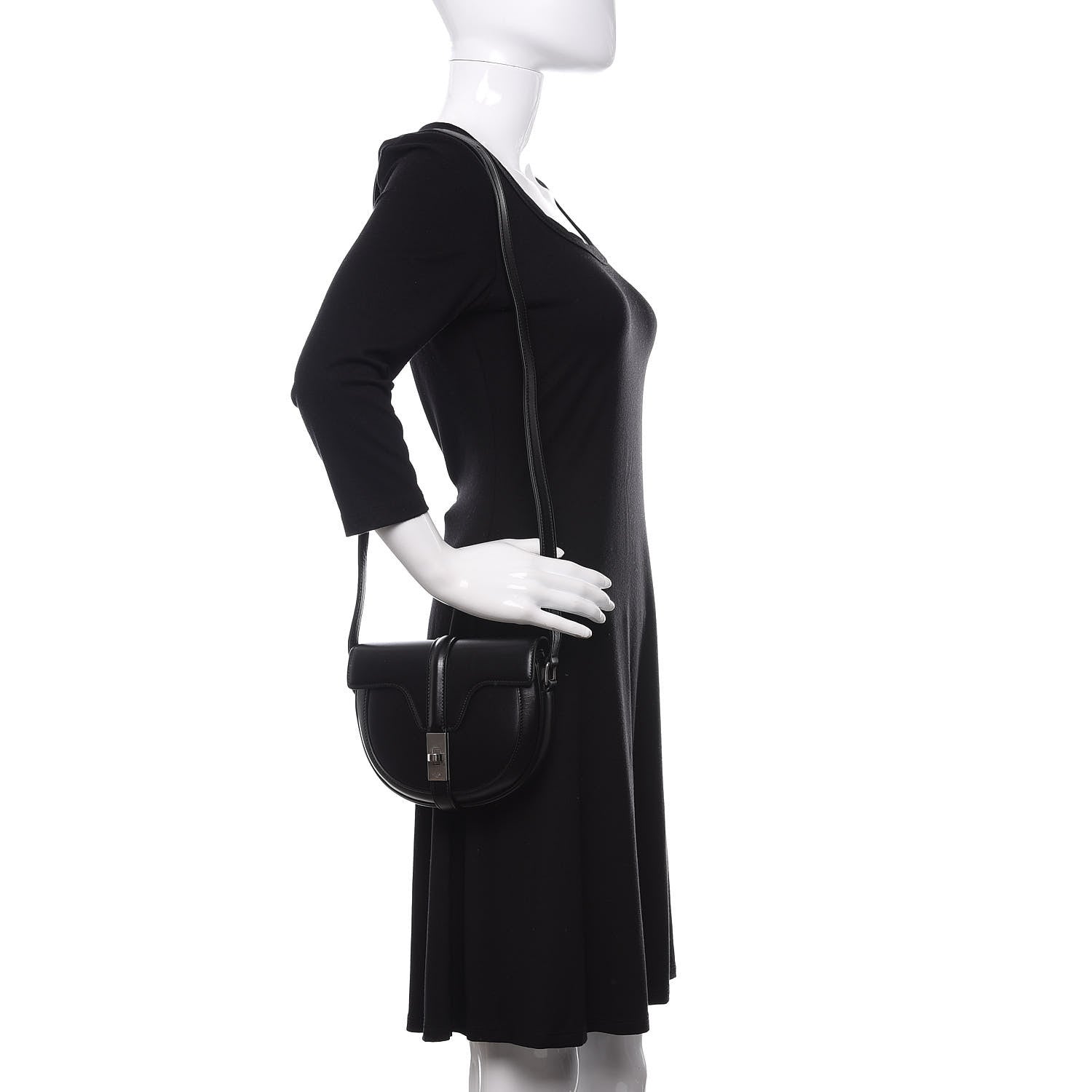 Celine Satinated Calfskin Besace Small 16 Black 2 of 9