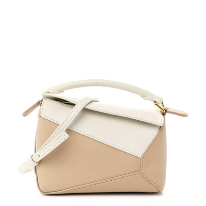 Loewe Calfskin Mini Puzzle Edge Bag Soft White Paper Craft 1 of 11