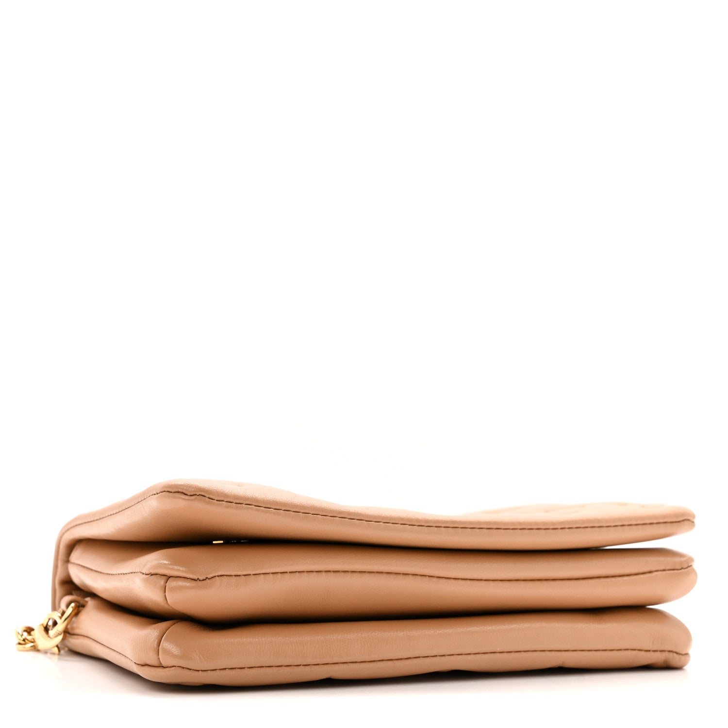 Louis Vuitton Lambskin Embossed Monogram Pochette Coussin Camel 4 of 15