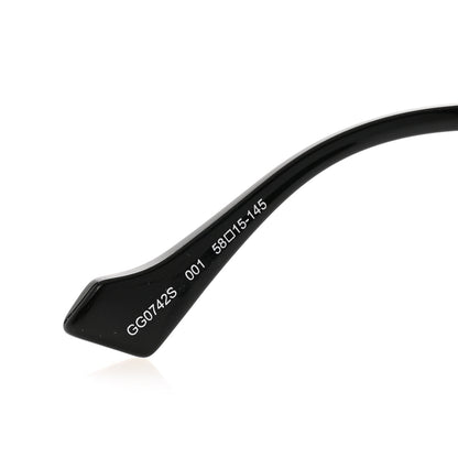 Gucci Aviator Sunglasses GG0742S Silver Black 6 of 8