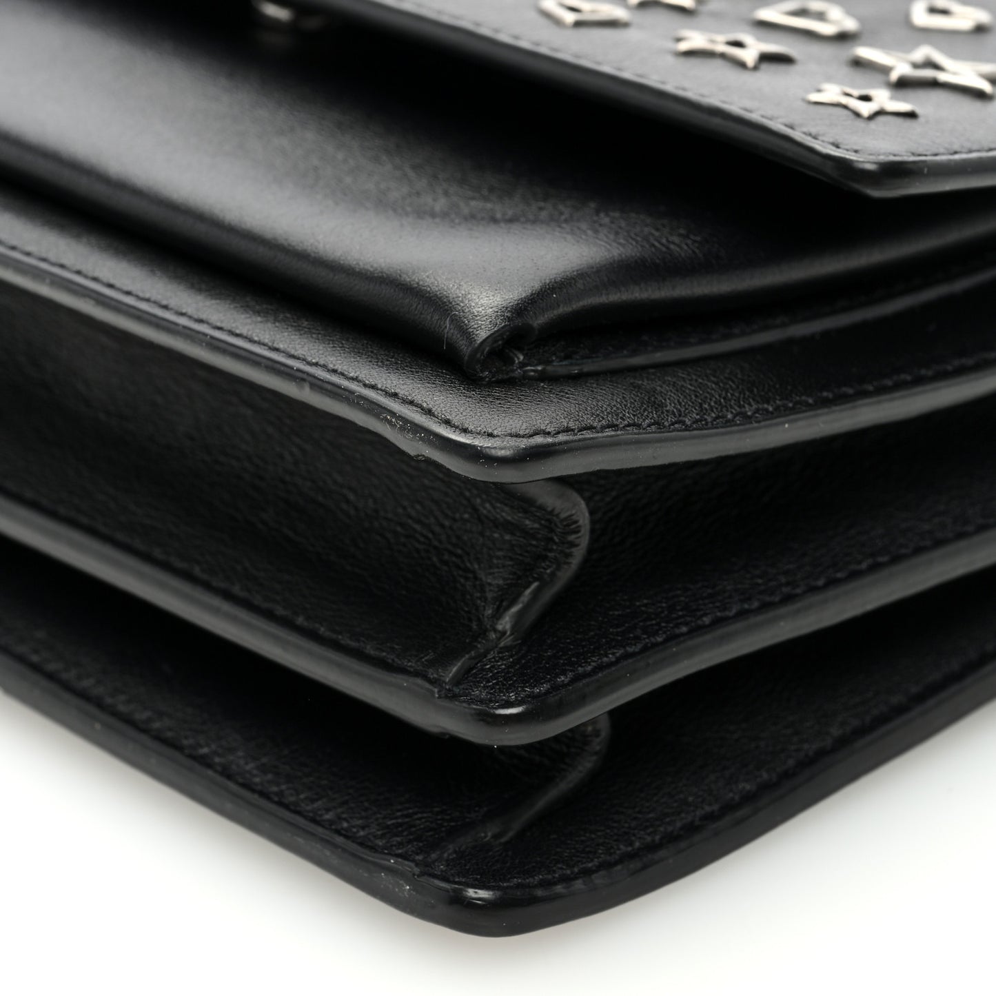Calfskin Stars and Hearts Medium Monogram Sunset Black