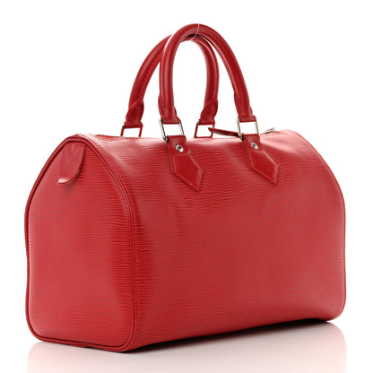 Louis Vuitton Epi Speedy 25 Castillan Red 3 of 19