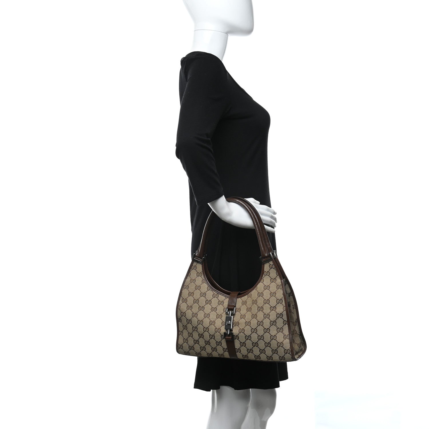 Gucci Monogram Small Bardot Bag Brown 2 of 11