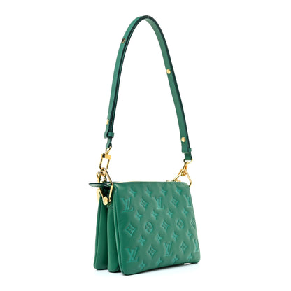 Louis Vuitton Lambskin Embossed Monogram Coussin BB Emeraude 3 of 11