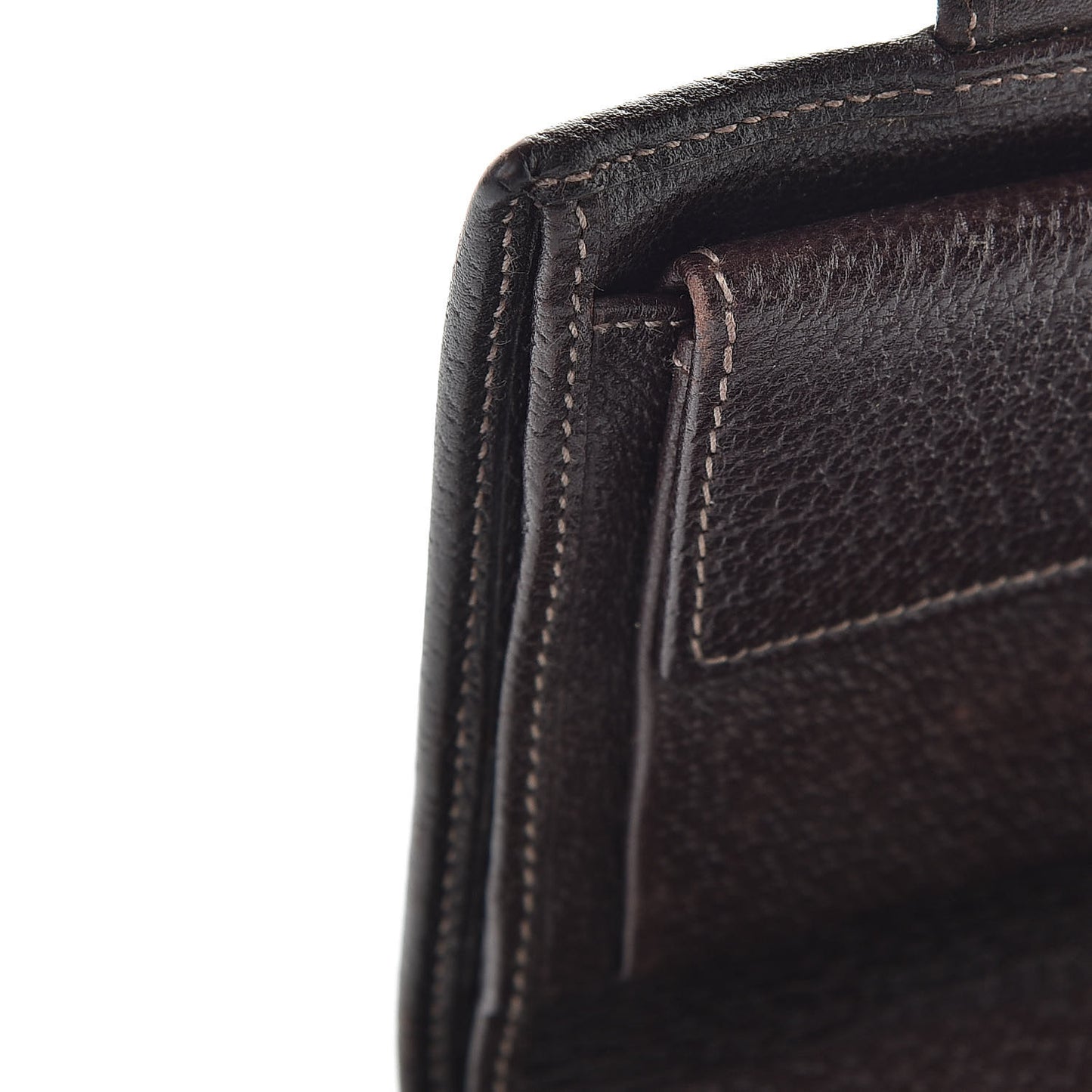 Monogram D Ring Compact Wallet Dark Brown