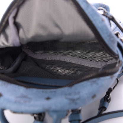 MCM Visetos Side Stud X-Mini Stark Bebe Boo Backpack Blue 6 of 9