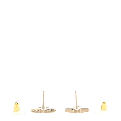 Chanel Crystal Star CC Earrings Gold 3 of 5