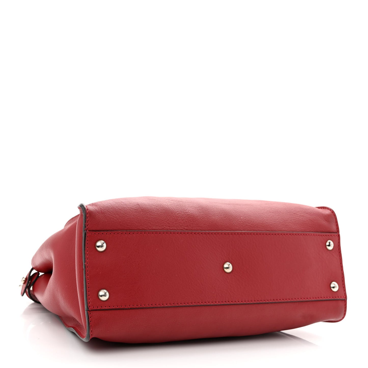 Vitello Seta Shiny Nappa Medium Peekaboo Iconic Satchel Ribes Azzurro Polvere