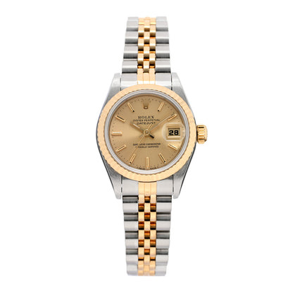 Rolex Stainless Steel 18K Yellow Gold 26mm Oyster Perpetual Datejust Watch Champagne 69173 1 of 5