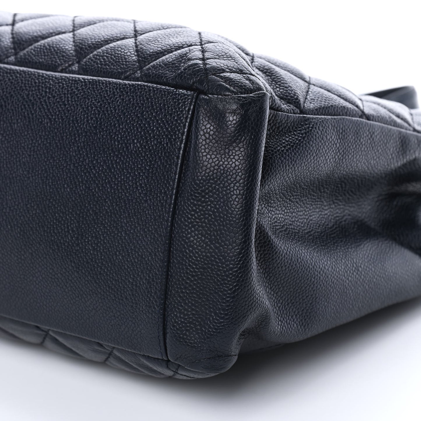 Caviar Quilted Grand Shopping Tote GST Navy Blue