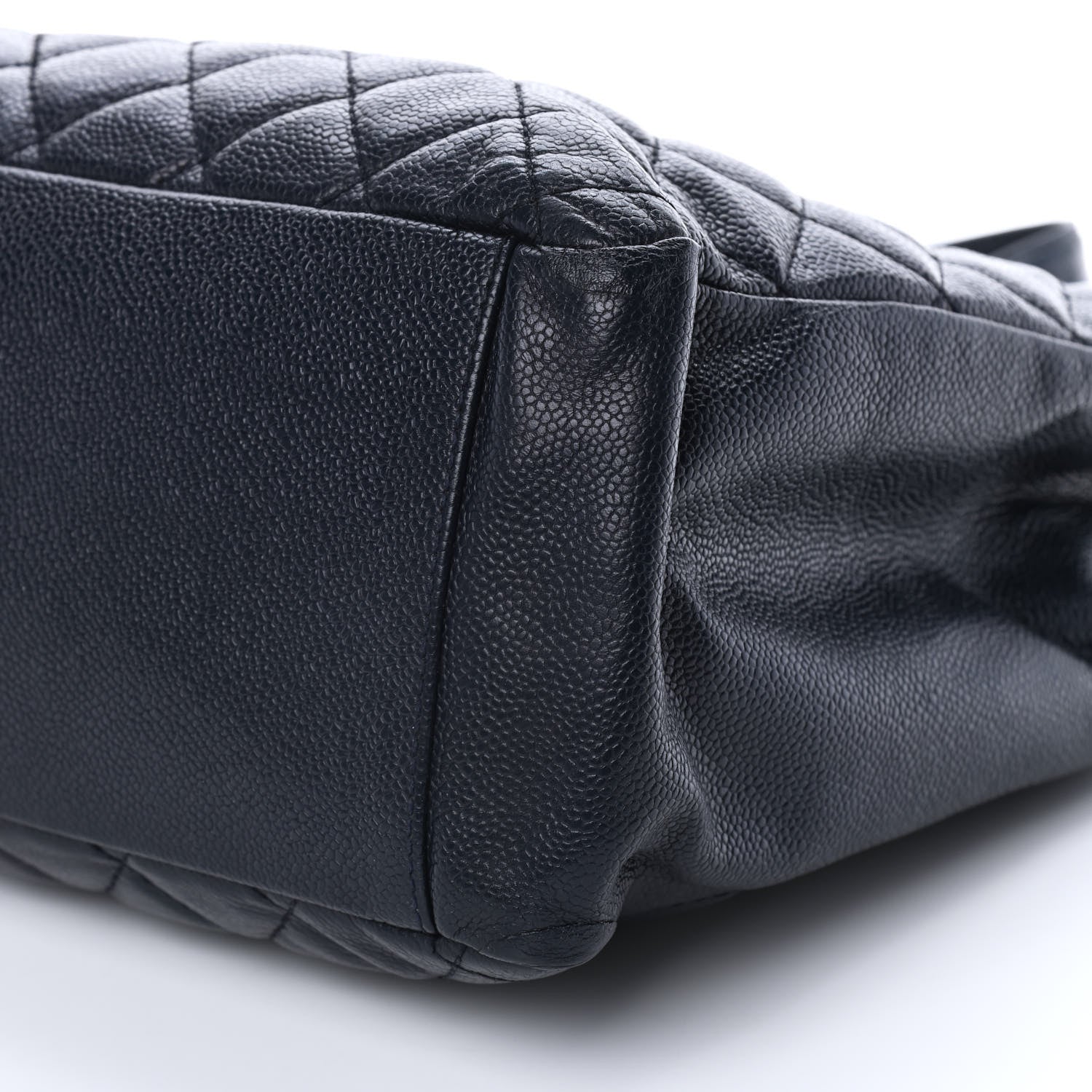 Chanel Caviar Quilted Grand Shopping Tote GST Navy Blue 9 of 10