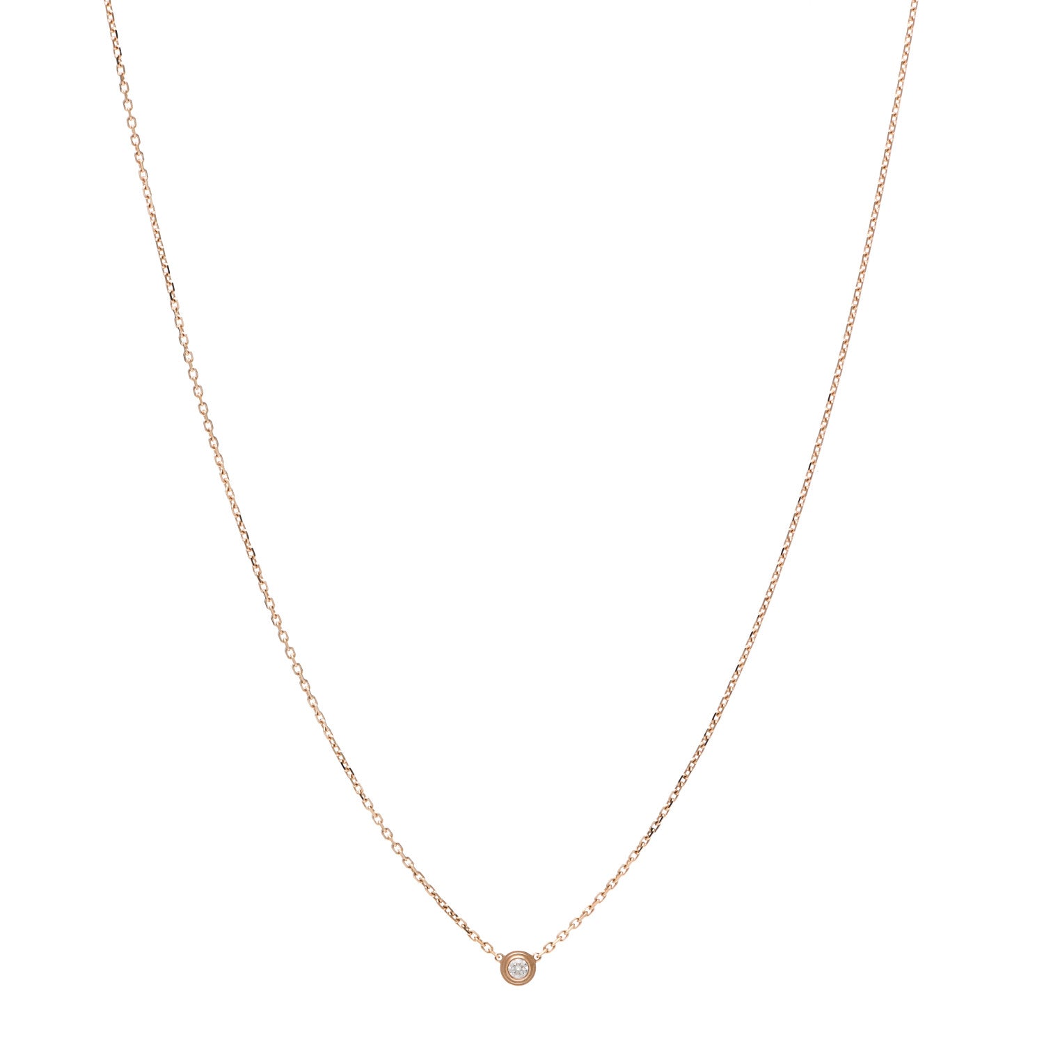 Cartier 18K Pink Gold Diamond XS D'Amour Pendant Necklace 1 of 5