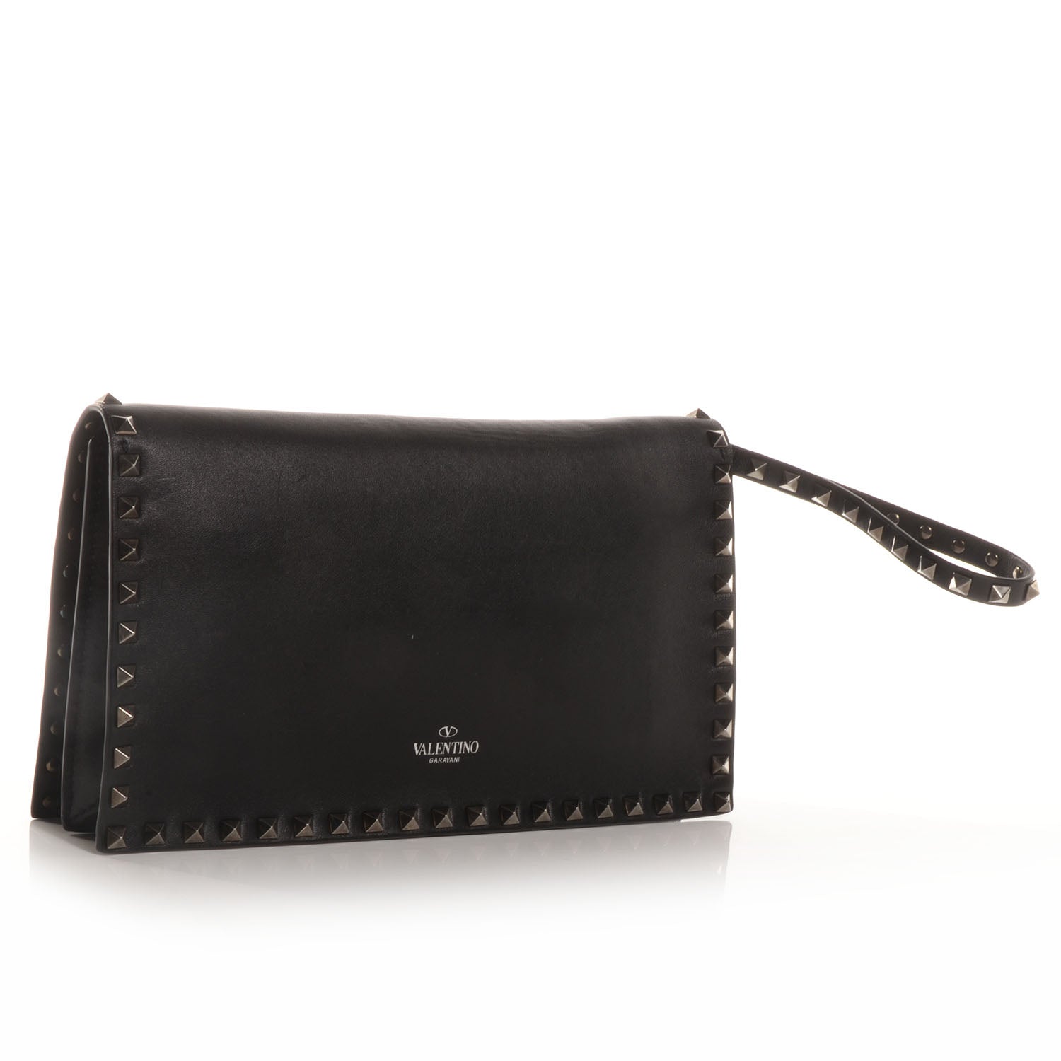 Valentino Garavani Nappa Rockstud Wristlet Clutch Black 3 of 8