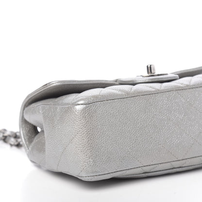 Chanel Metallic Caviar Quilted Mini Rectangular Flap Silver 8 of 11