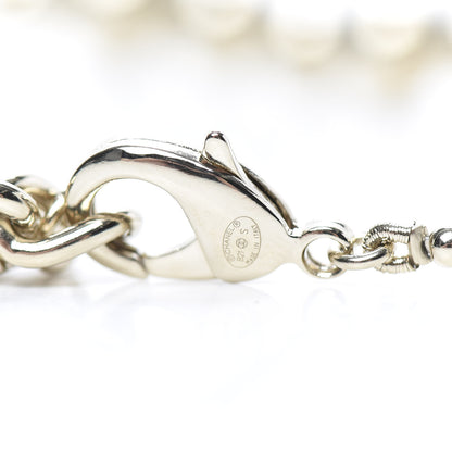 Chanel Metal Bead CC Necklace Silver 4 of 5