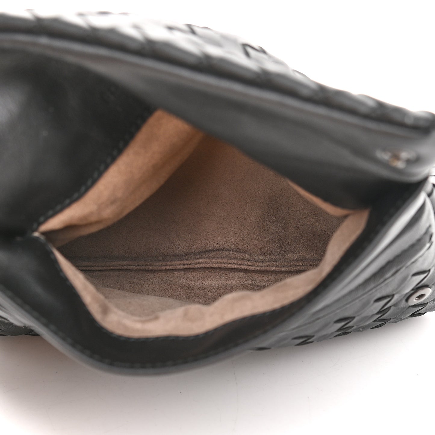 Nappa Intrecciato Mini Chain Messenger Black