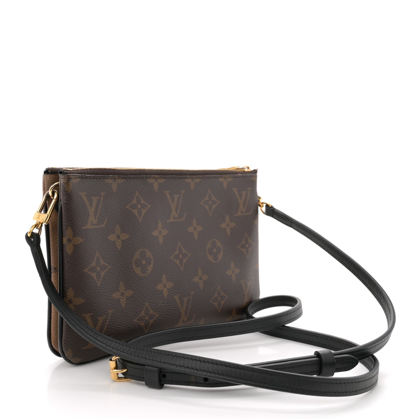Reverse Monogram Giant Double Zip Pochette