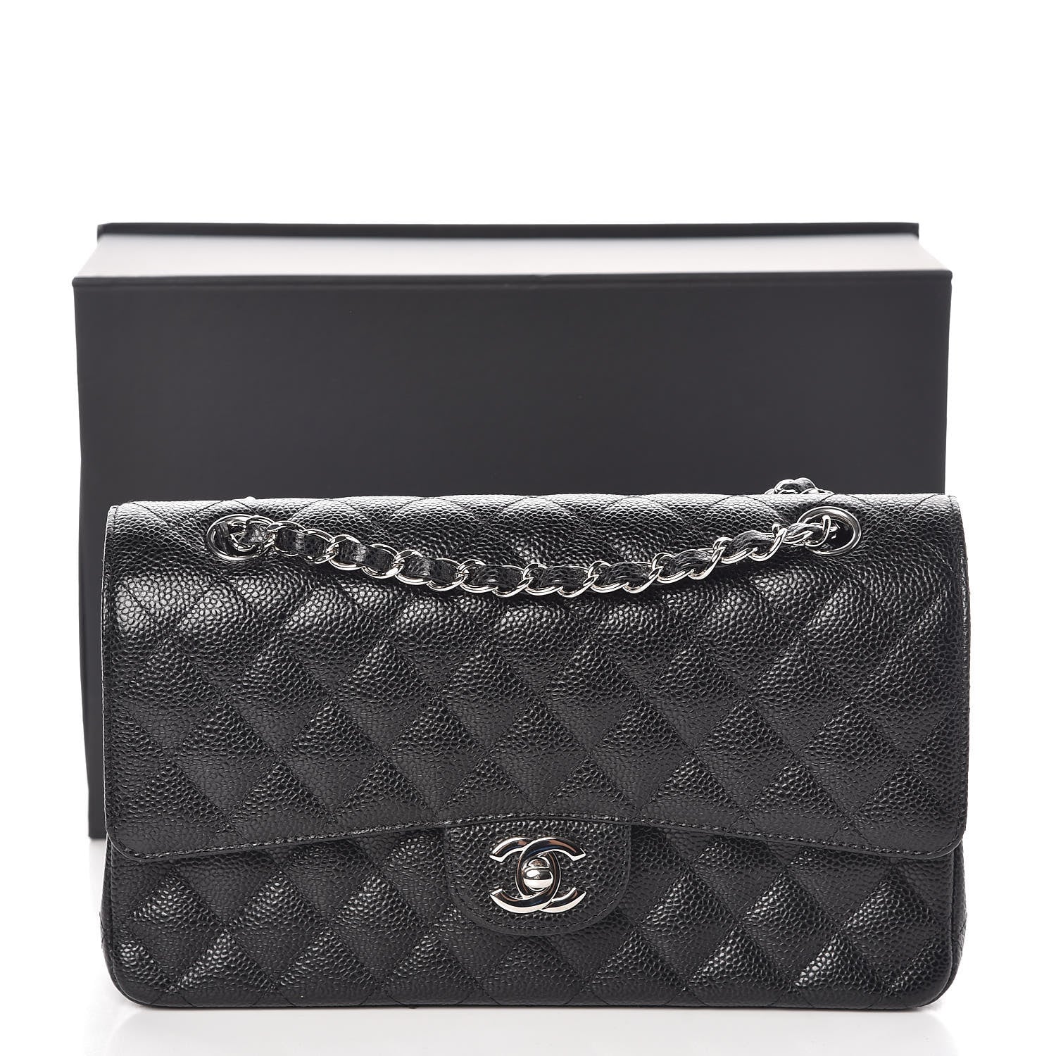 Chanel Caviar Quilted Medium Double Flap Black 10 of 10