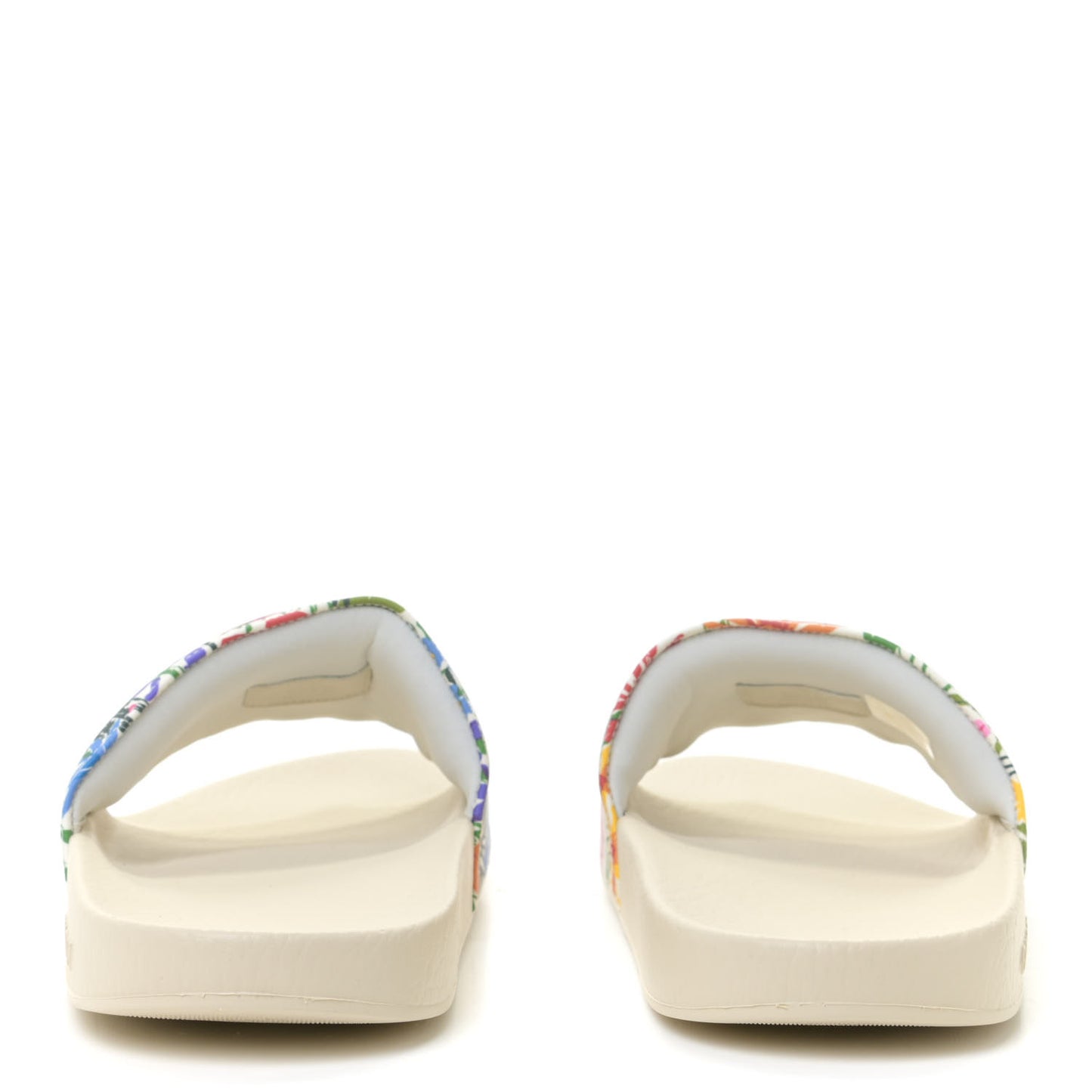 GUCCI X KEN SCOTT Rubber Womens Interlocking G Slide Sandals 40 Ivory