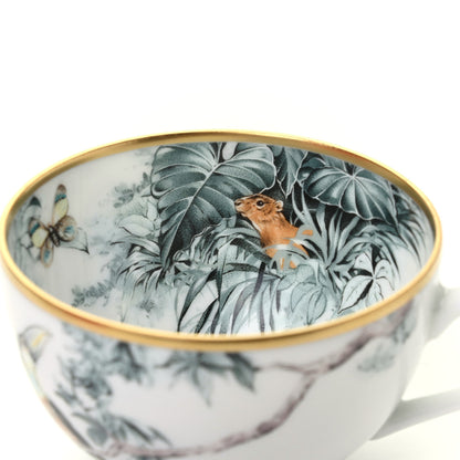 Hermes Porcelain Carnets d'Equateur Tea Cup and Saucer Set of 2 8 of 12