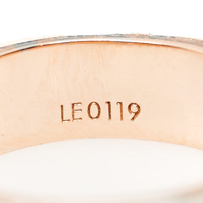 Louis Vuitton Brass Monogram Engraved Nanogram Ring S Pink Gold 8 of 8