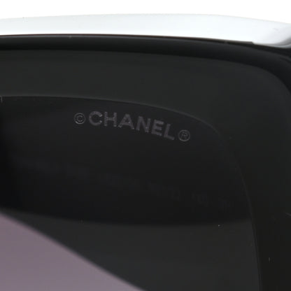 Chanel Acetate Rectangle Sunglasses 5435 Black 8 of 9