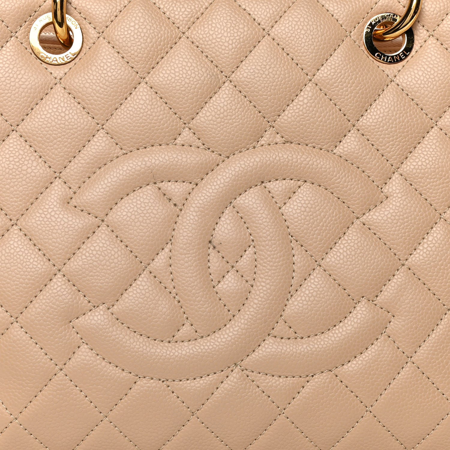 Chanel Caviar Quilted Grand Shopping Tote GST Beige Clair 8 of 23