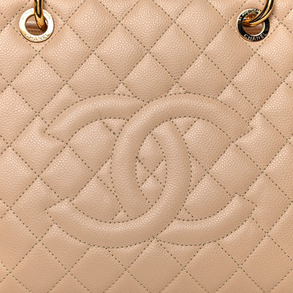 Chanel Caviar Quilted Grand Shopping Tote GST Beige Clair 8 of 23