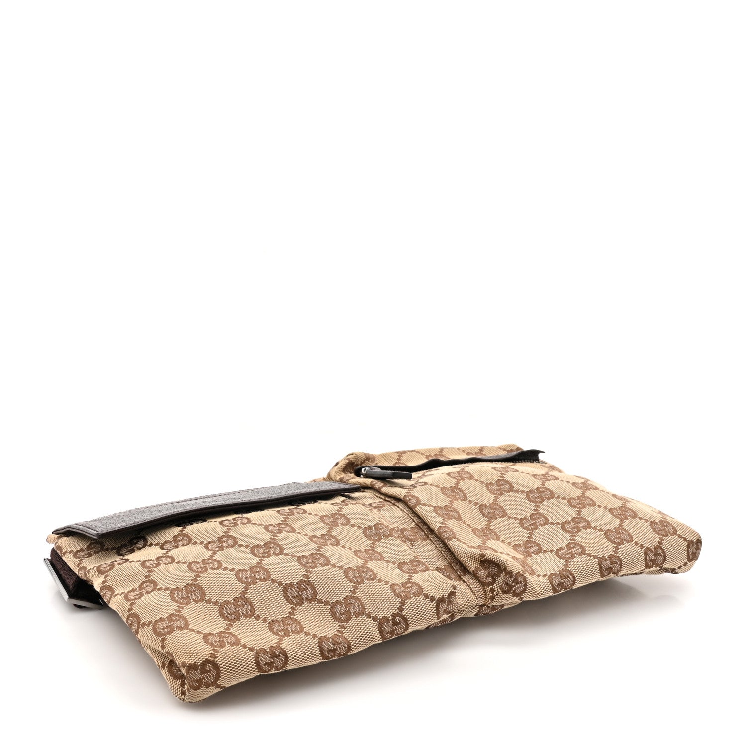 Gucci GG Monogram Double Pocket Belt Bag Dark Brown 4 of 12