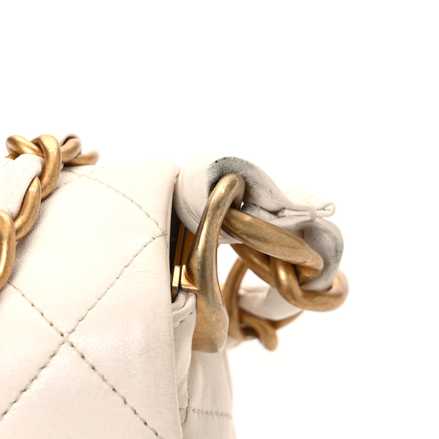 Chanel Lambskin Quilted CC Chain Flap Bag White 12 of 14