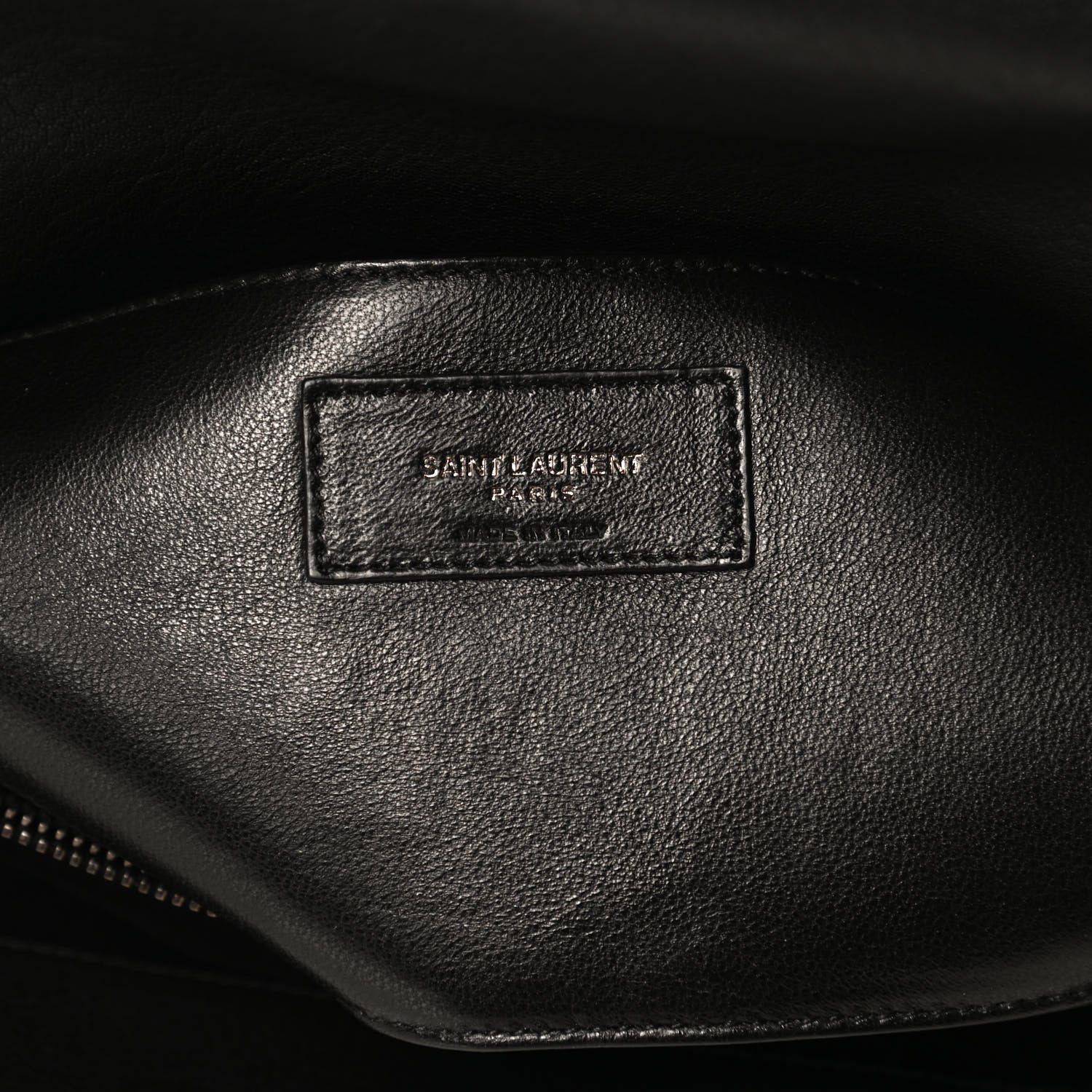 Saint Laurent Sheepskin Matelasse Chevron Monogram Large College Satchel Black 10 of 25