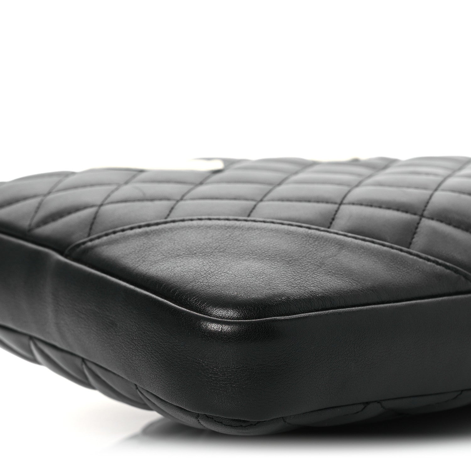 Chanel Calfskin Quilted Medium Cambon Messenger Black White 9 of 10
