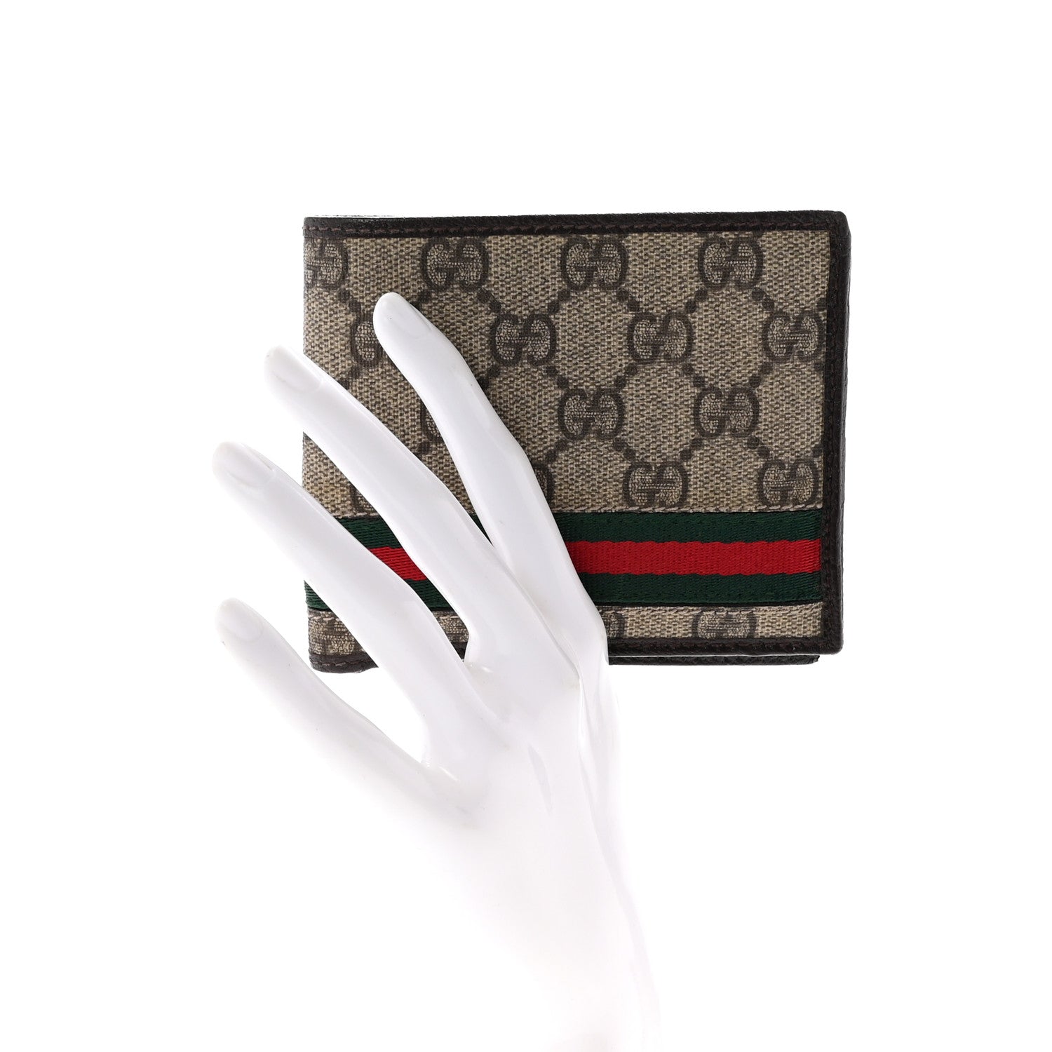 Gucci GG Plus Monogram Web Bi-Fold Wallet Dark Brown 2 of 6