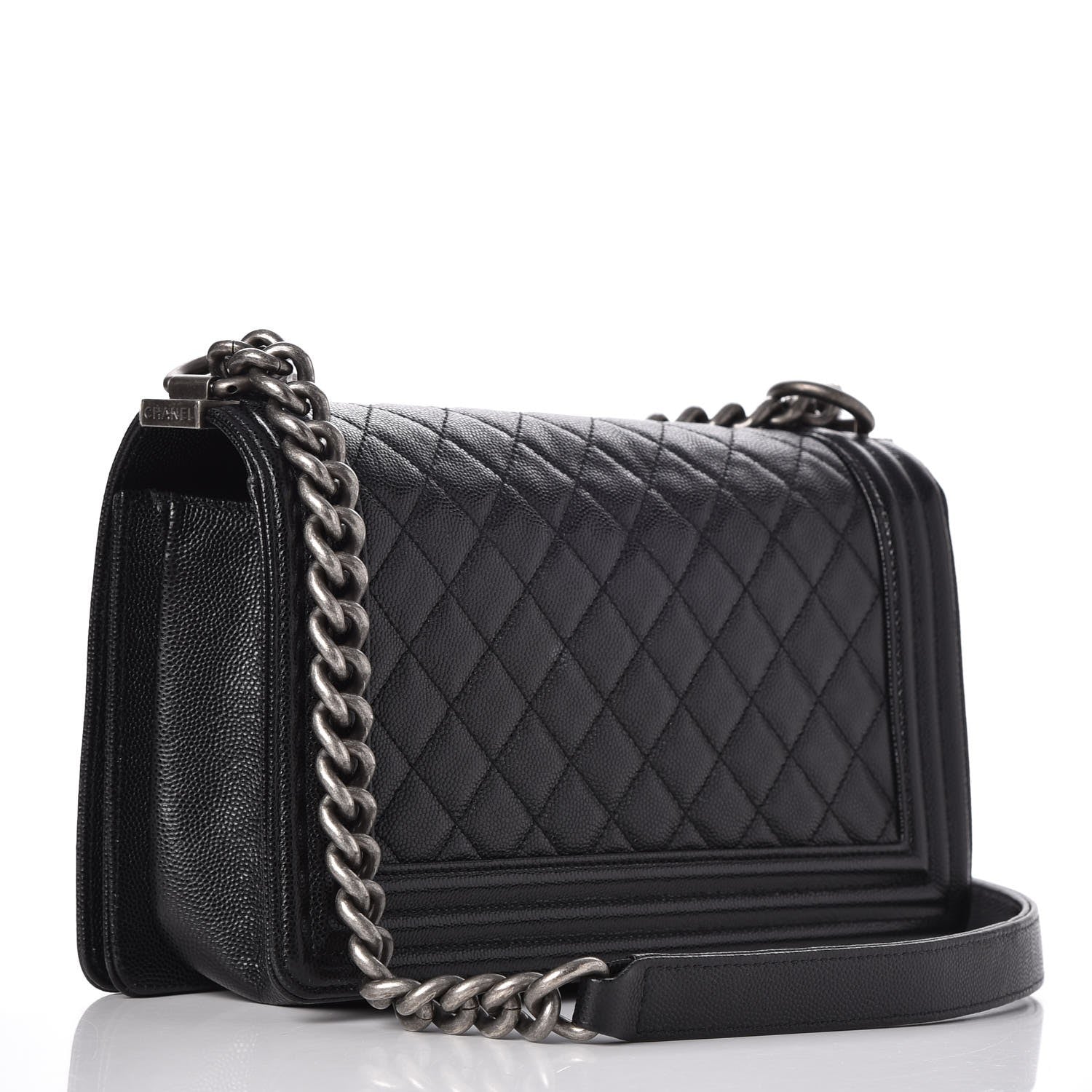 Chanel Caviar Quilted Medium Boy Flap Black 3 of 12