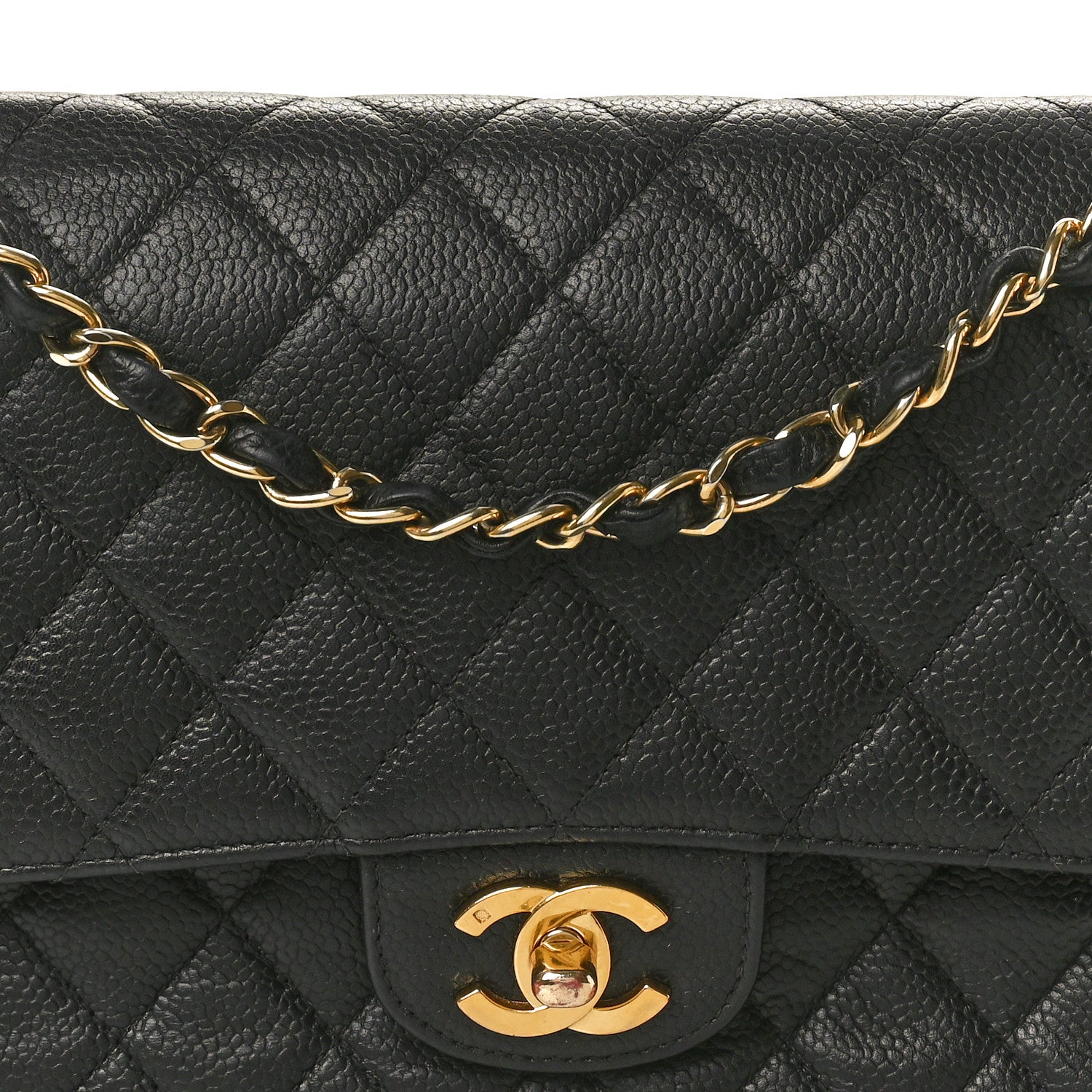 Chanel Caviar Quilted Medium Double Flap Black 8 of 11