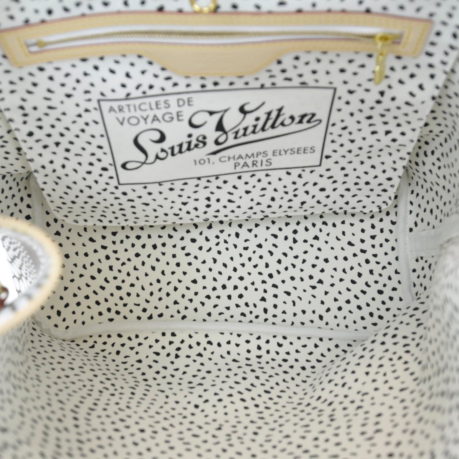 Louis Vuitton Monogram Kusama Waves Neverfull MM White 8 of 10