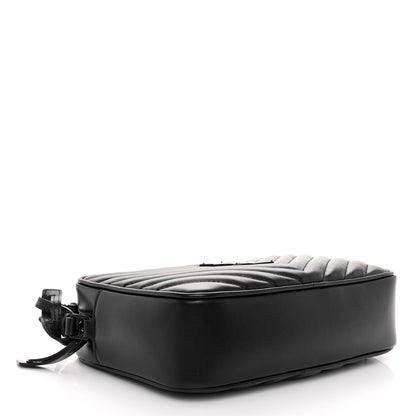 Saint Laurent Calfskin Matelasse Monogram Monochrome Lou Camera Bag Black 4 of 9