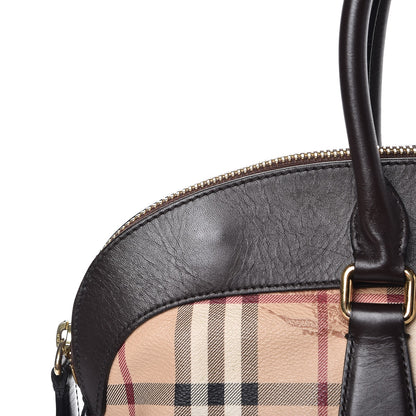 Burberry Haymarket Check Medium Primrose Tote Chocolate 9 of 13