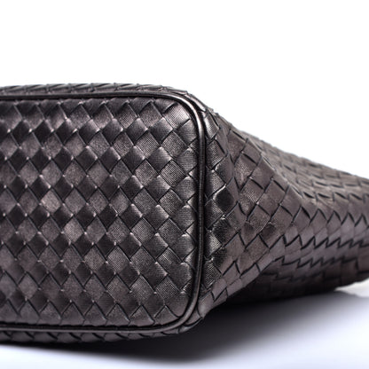 Bottega Veneta Metallic Nappa Intrecciato Small Shoulder Bag Steel 7 of 10